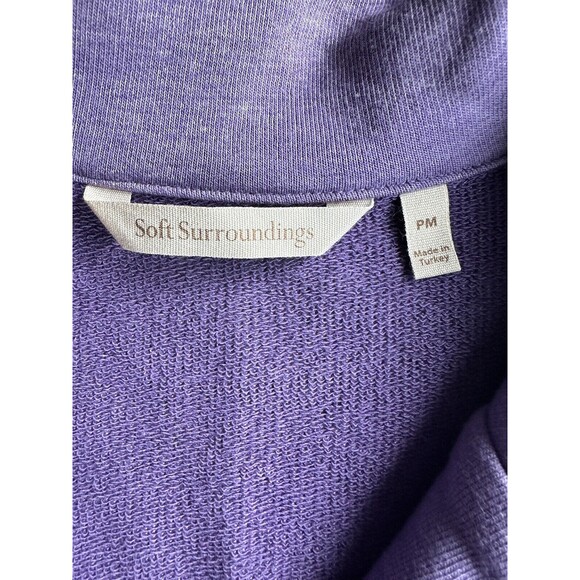 Soft Surroundings Golden Age Sweater Size Petite M Purple Boho Tunic Top - Picture 3 of 7